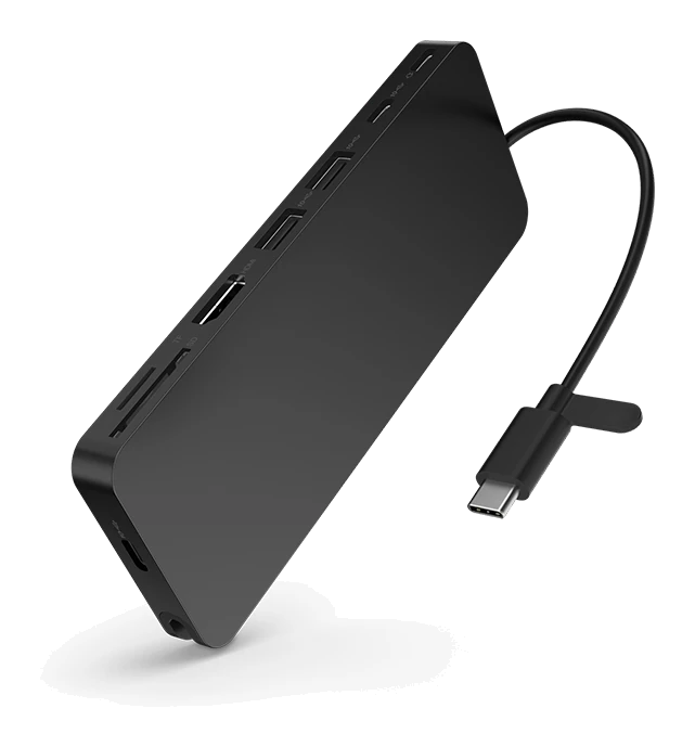 Hub De Puertos Portatil Lenovo, Delgado, Interfaz: Usb-c, Color Eclipse Black (negro)