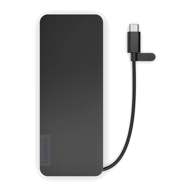 Hub De Puertos Portatil Lenovo, Delgado, Interfaz: Usb-c, Color Eclipse Black (negro) — vista 2