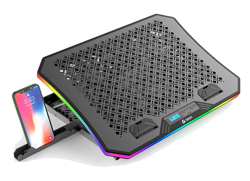 Cooler Teros Te-7130n, Compatible Con Notebooks De Hasta 15.6", 3 Fan De 11 Cm