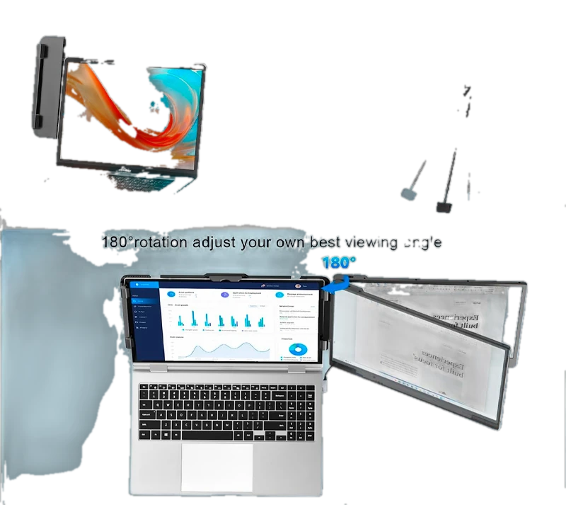 Extensor de monitor de 14" para portatiles de 13" - 17", FHD (1920x1080), IPS, USB-C/HDMI