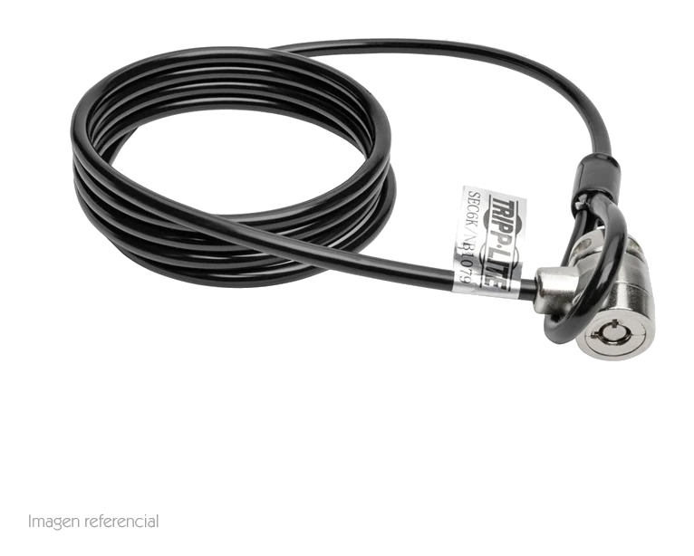Cable De Seguridad Con Llave Para Laptop Tripp-lite Sec6k, 1.83 M, Negro.