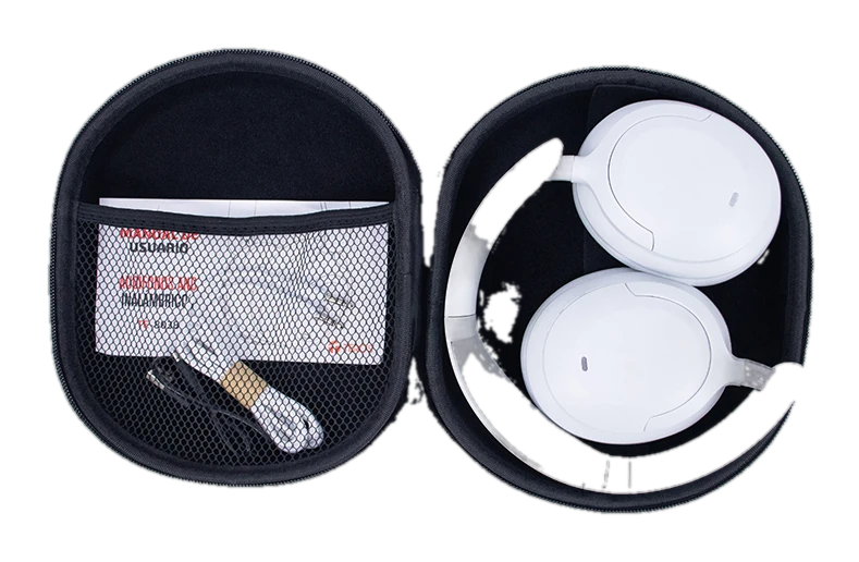 Audífono inalámbricos TEROS TE-8038W, USB-C, Blanco Titanium