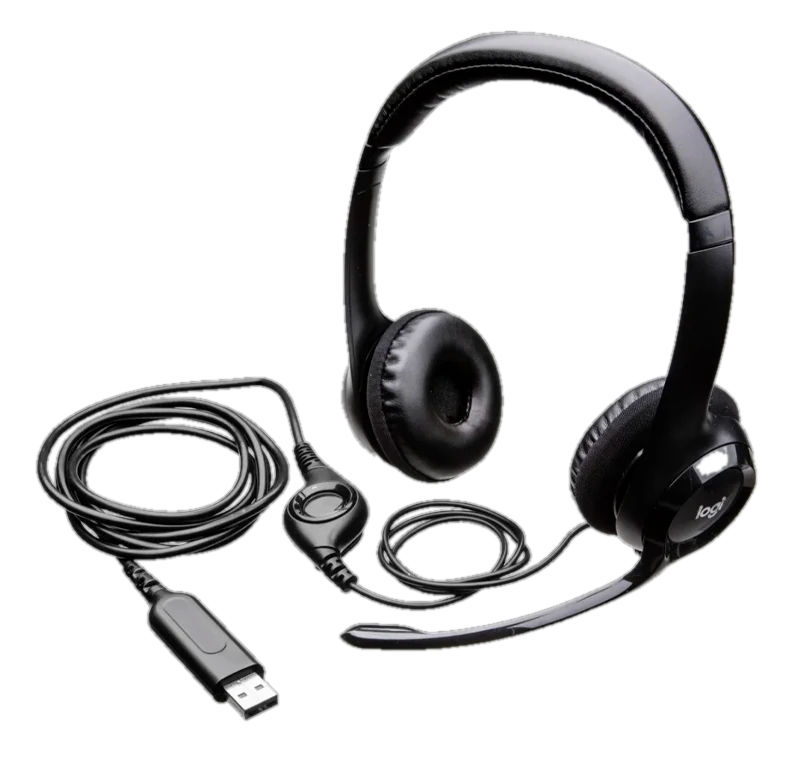 Auriculares Estereo (On-Ear) con microfono Logitech H390, Interfaz USB-A, Color negro