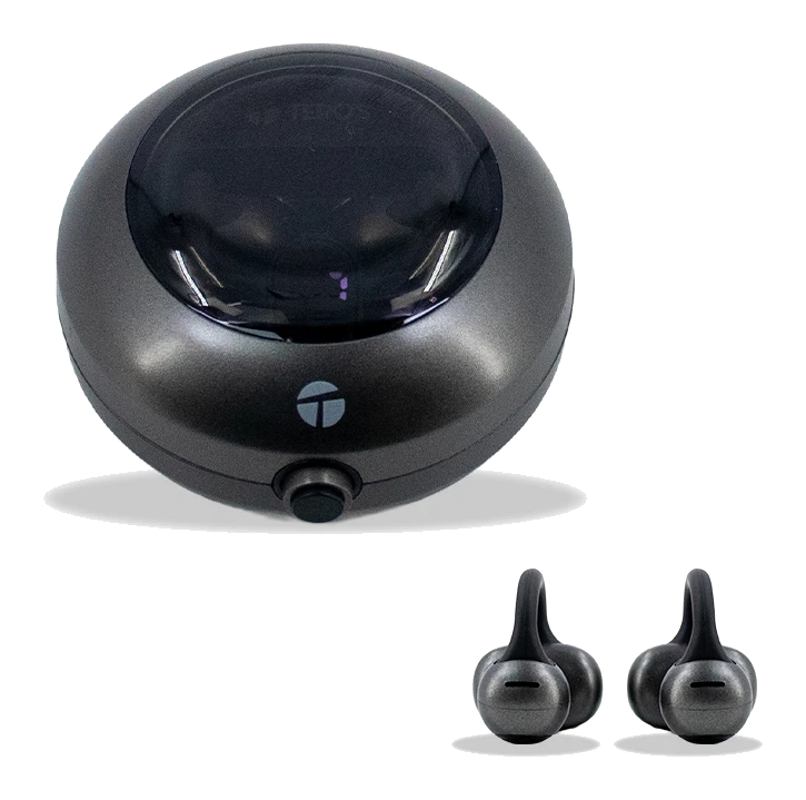 Audífonos Inalámbricos Teros Te-80712n, Bluetooth, Carga Tipo C, Negro Titanium