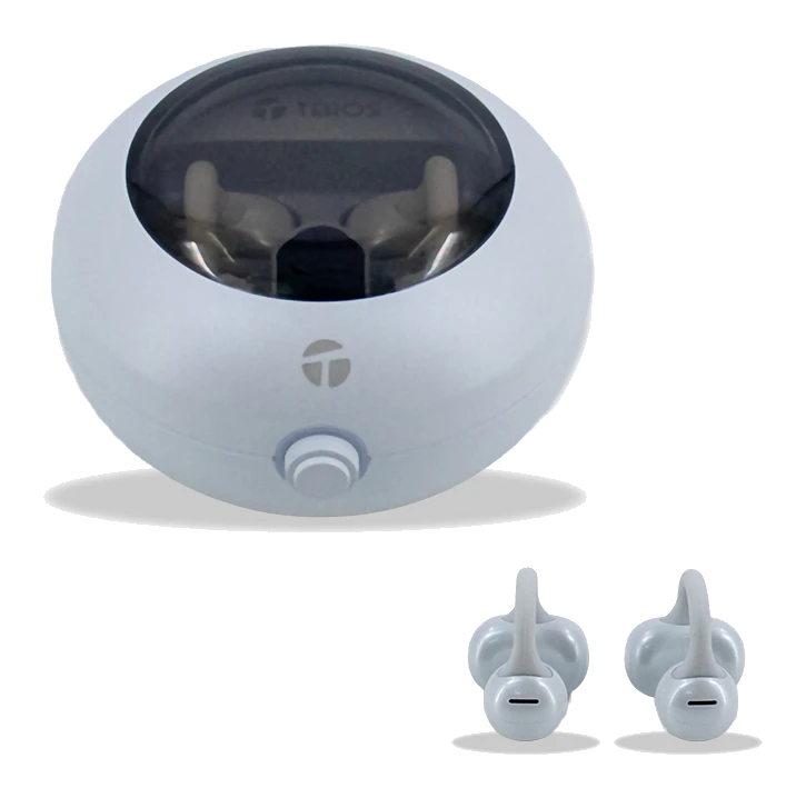 Audífonos Inalámbricos Teros Te-80712w, Bluetooth, Carga Tipo C, Blanco Titanium
