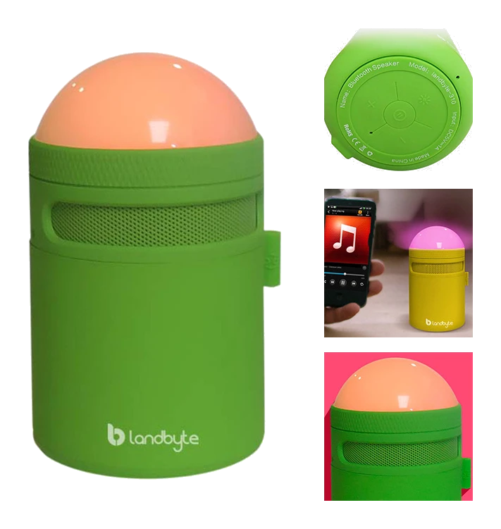 Parlante Inalámbrico Landbyte Bv310, Bluetooth, Iluminación Led, Recargable.