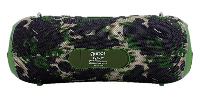 Parlante Ultra TE-6046G, color verde militar camuflado, 40 W