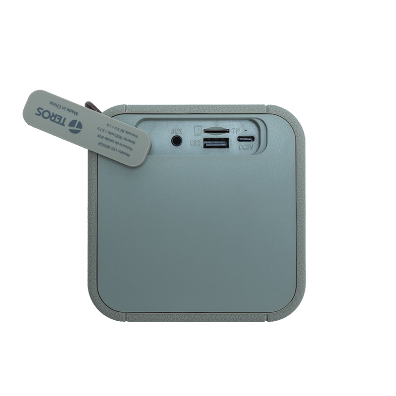 Parlante inalámbrico TEROS Legacy 6051, 8W, BT 5.3, 1500 mAh, USB, TF, Aux, Verde