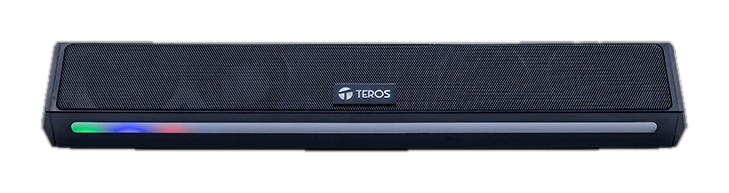 Barra de sonido portátil inalámbrico TEROS VIBE 6054, BT 6, 20W, USB-C, Iluminación LED