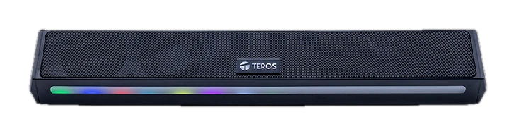 Barra de sonido portátil inalámbrico TEROS VIBE 6054, BT 6, 20W, USB-C, Iluminación LED