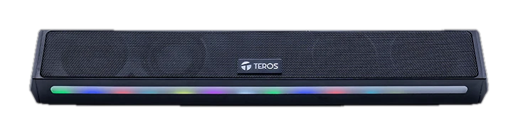 Barra de sonido portátil inalámbrico TEROS VIBE 6054, BT 6, 20W, USB-C, Iluminación LED