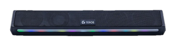 Barra de sonido portátil inalámbrico TEROS VIBE 6054, BT 6, 20W, USB-C, Iluminación LED