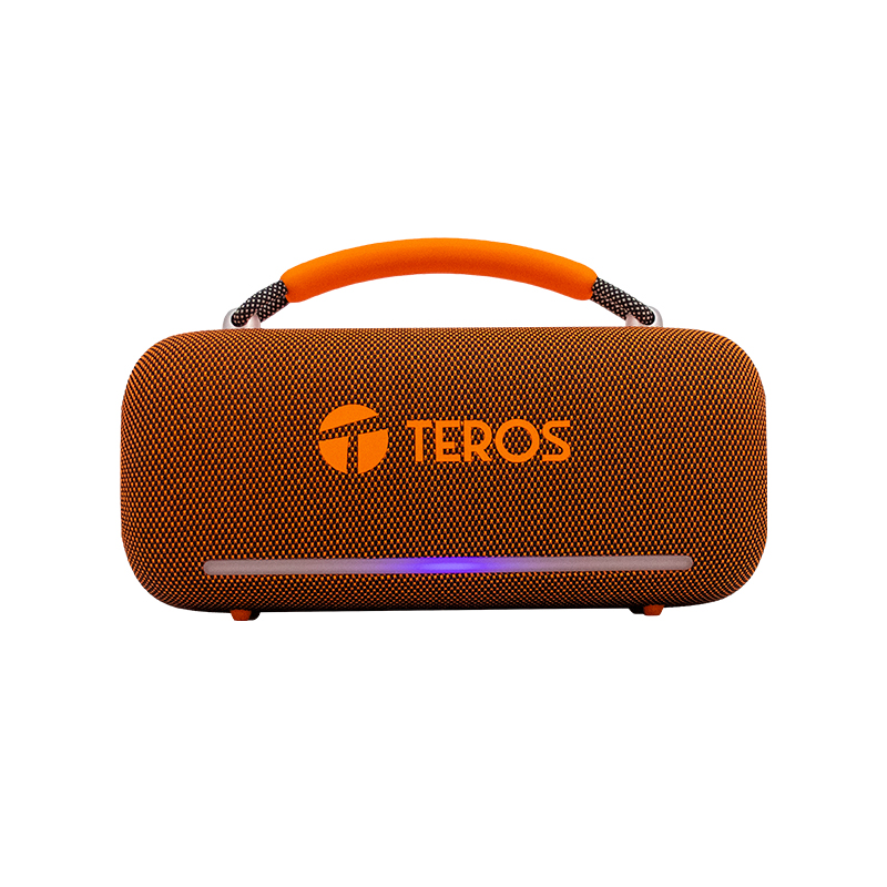 Parlante Inalámbrico Teros Vibe 6049, 60W, BT 5.3, 4000 MAH, USB, Luces LED, Orange