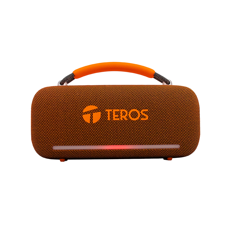 Parlante Inalámbrico Teros Vibe 6049, 60W, BT 5.3, 4000 MAH, USB, Luces LED, Orange