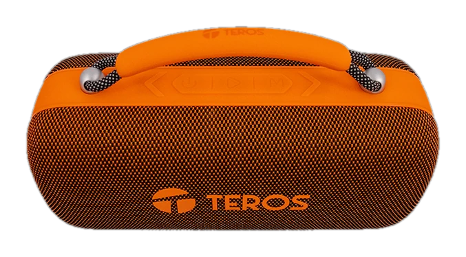 Parlante Inalámbrico Teros Vibes VB-6049, 60W, BT 5.3, 4000 MAH, USB, Luces LED, Orange