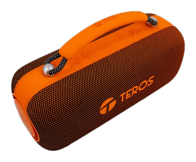 Parlante Inalámbrico Teros Vibes VB-6049, 60W, BT 5.3, 4000 MAH, USB, Luces LED, Orange