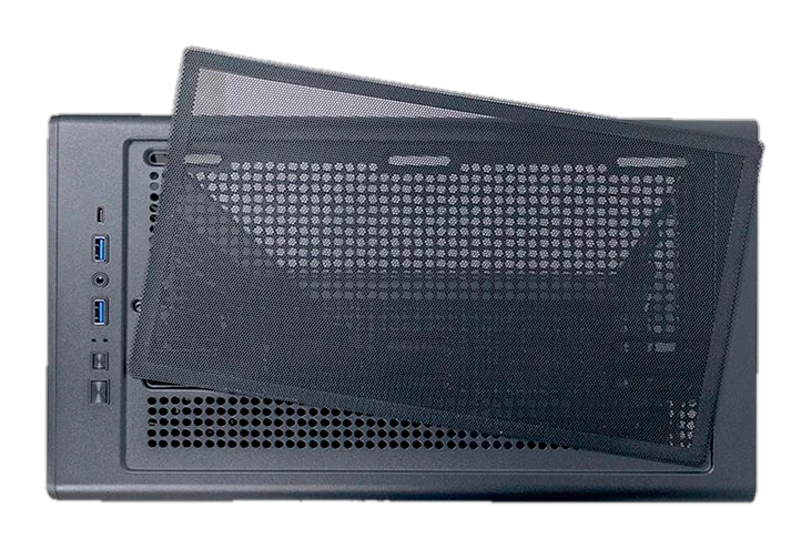 Case sin fuente gamer TEROS TE-1323G, ITX, M-ATX, ATX, 3.5" y 2.5", negro