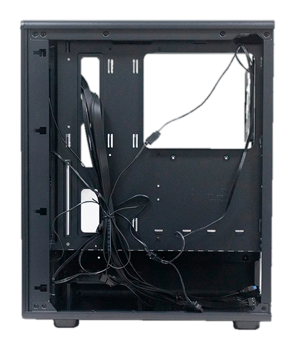 Case sin fuente gamer TEROS TE-1323G, ITX, M-ATX, ATX, 3.5" y 2.5", negro