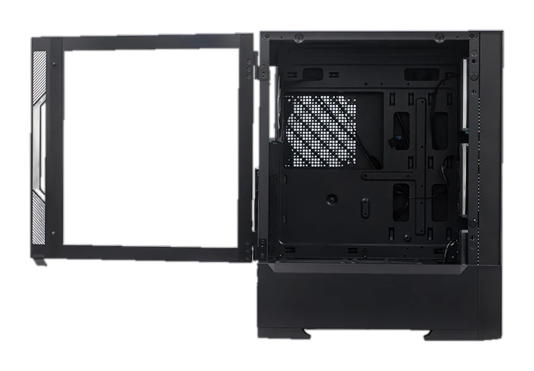Case sin fuente Gamer TEROS TE-1330G, ITX, M-ATX, ATX, E-ATX, 3.5" y 2.5", Negro