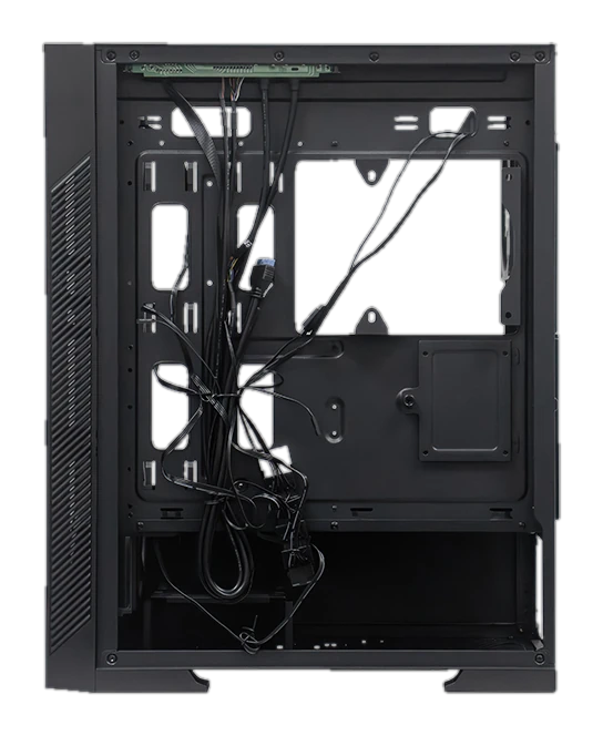 Case sin fuente Gamer TEROS TE-1330G, ITX, M-ATX, ATX, E-ATX, 3.5" y 2.5", Negro