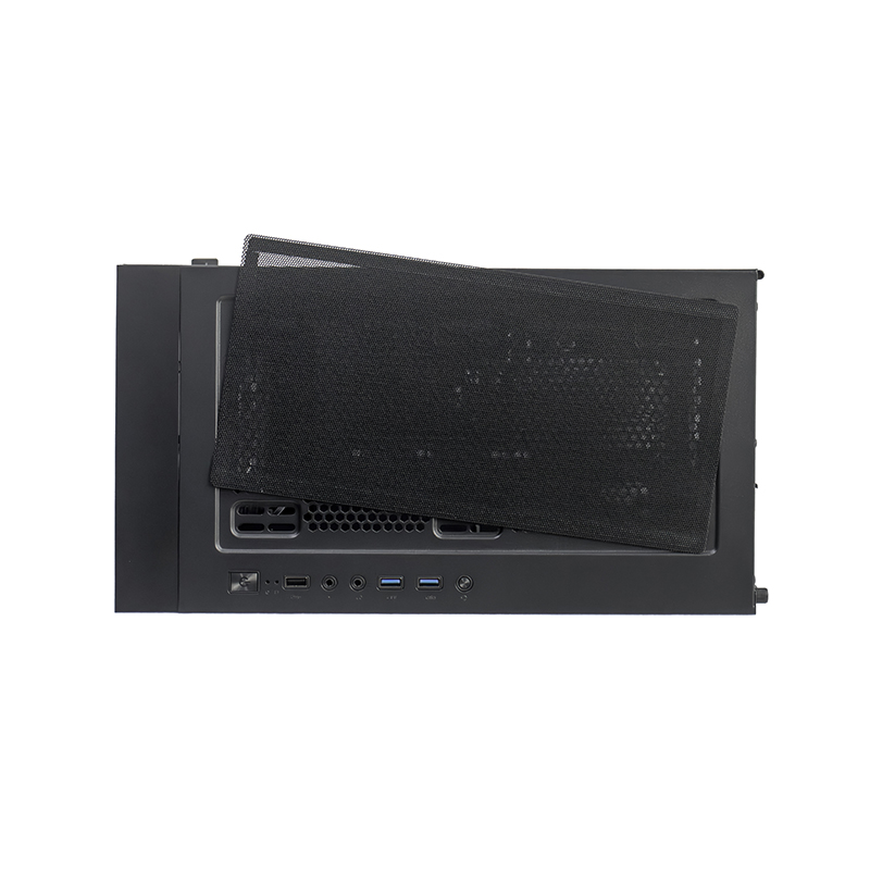 Case sin fuente Gamer TEROS TE-1330G, ITX, M-ATX, ATX, E-ATX, 3.5" y 2.5", Negro