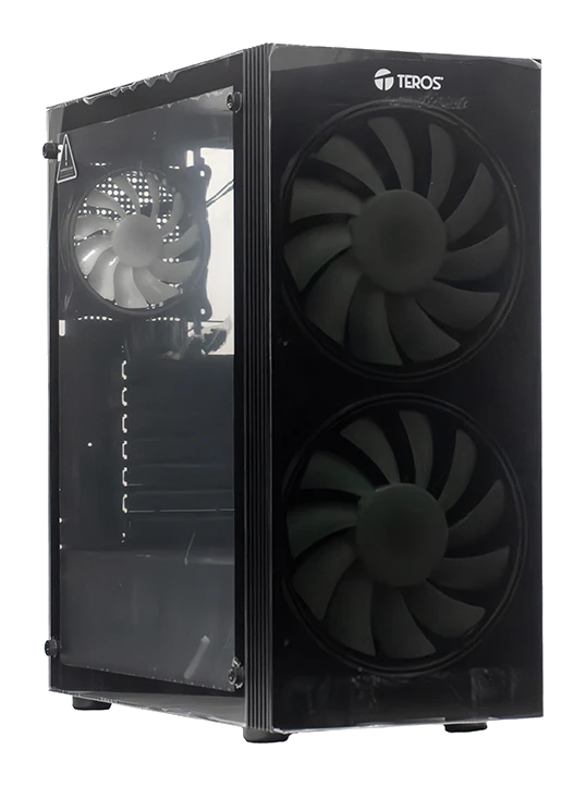 Case Sin Fuente Gamer Teros Te-1333g, Itx, M-atx, Atx, 3.5" Y 2.5", Negro