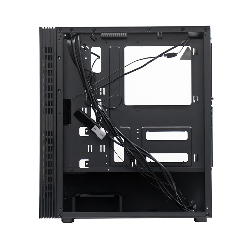 Case sin fuente gamer TEROS TE-1333G, ITX, M-ATX, ATX, 3.5" y 2.5", negro