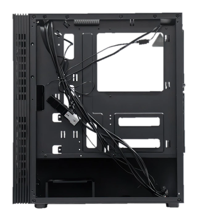 Case sin fuente gamer TEROS TE-1333G, ITX, M-ATX, ATX, 3.5" y 2.5", negro