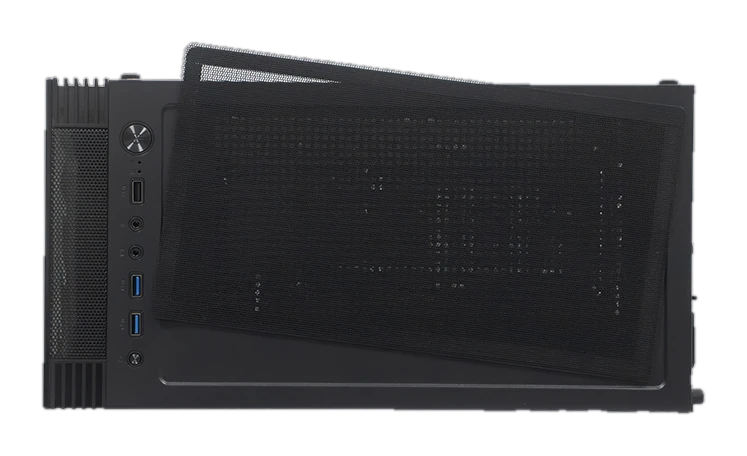 Case sin fuente gamer TEROS TE-1333G, ITX, M-ATX, ATX, 3.5" y 2.5", negro