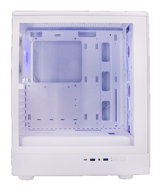 Case sin fuente Gamer TEROS TE-1329G, ITX, M-ATX, ATX, 3.5" y 2.5", Blanco
