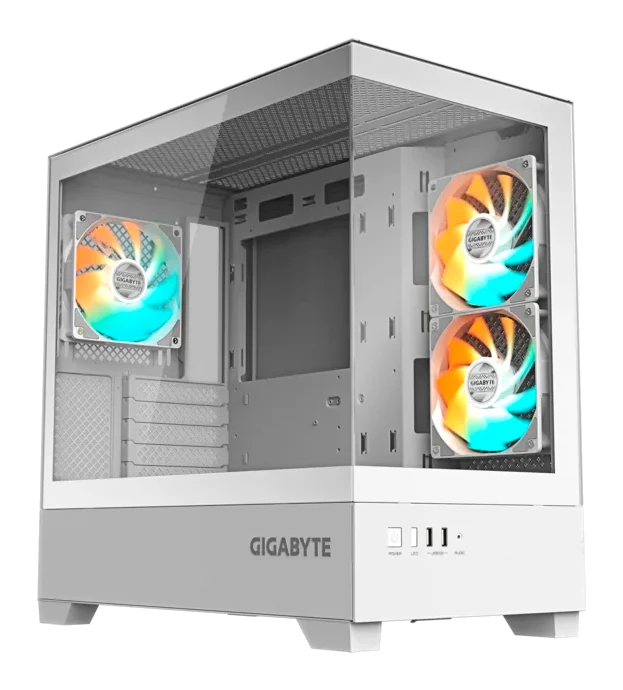 Case Gigabyte Gb-c201p Panoramic, Mid Tower, Compatible Con Mini-itx/m-atx, Color Blanco