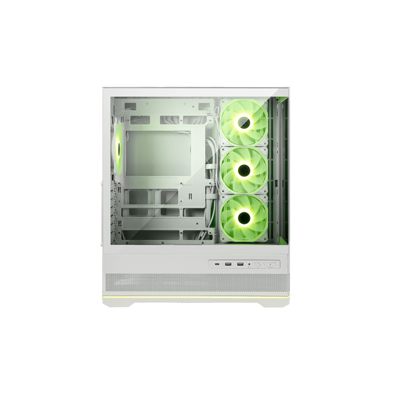 Case Msi Mag Pano 110r Pz White, Mini-itx, Micro-atx, Atx, Mid Tower — vista 2