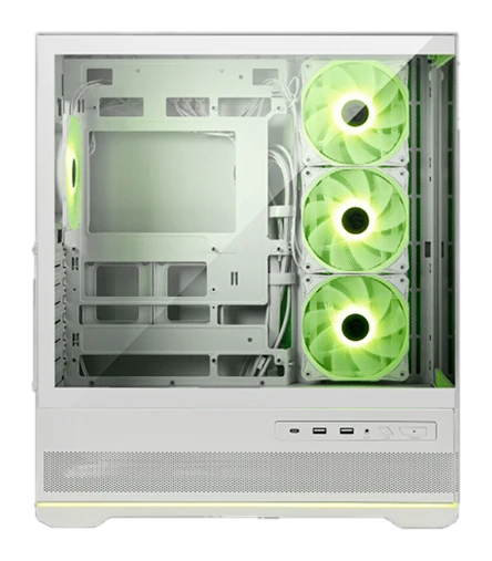 Case Msi Mag Pano 110r Pz White, Mini-itx, Micro-atx, Atx, Mid Tower — vista 2