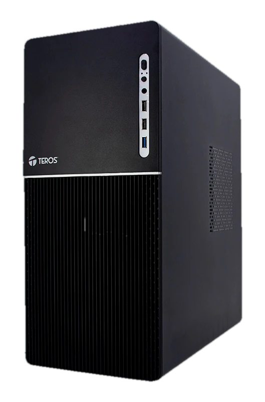 Case Teros TE-1037S, Factor de forma ATX, 250 W, USB 3.0 / 2.0, Audio, Negro.