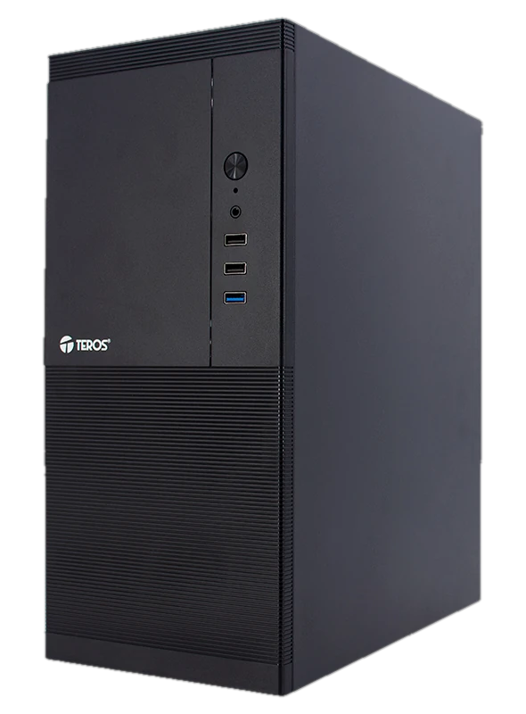 Case TEROS TE-1033S, Mini Tower ATX, 250 W, USB 3.0 / 2.0, audio HD, negro