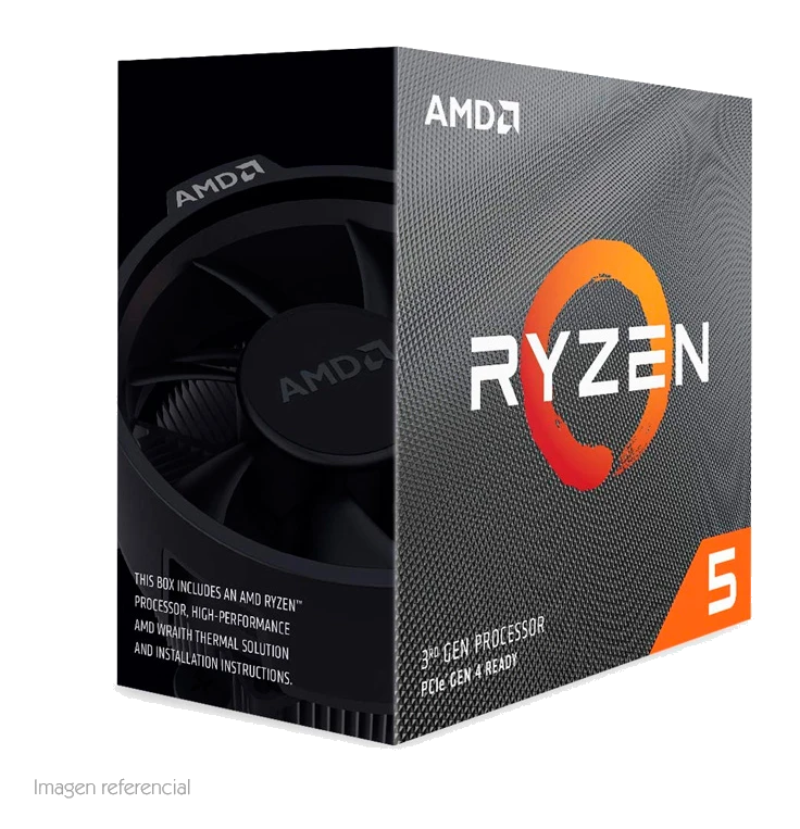Procesador Amd Ryzen 5 3600, 3.6 / 4.2ghz, 32mb L3 Cache, 6-cores, Am4, 7nm, Tdp: 65w.