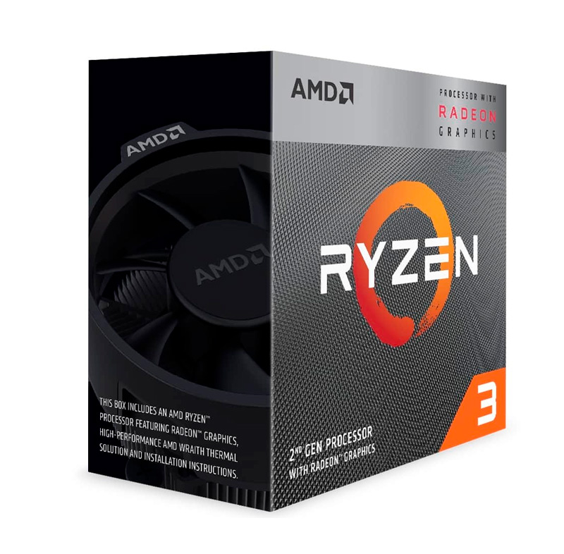 Procesador Amd Ryzen 3 3200g, 3.60ghz, 4mb L3, 4 Core, Am4, 14nm, 65 W.