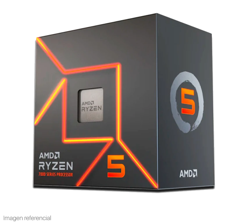 Procesador Amd Ryzen 5 7600 3.8/5.1ghz, 32mb L3, 6-core, Am5, 65w.