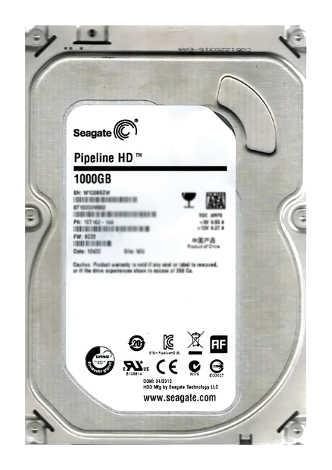 Disco Duro Seagate Pipeline Hd, 1tb, Sata 6.0 Gb/s, 5900 Rpm, 3.5, Pull.