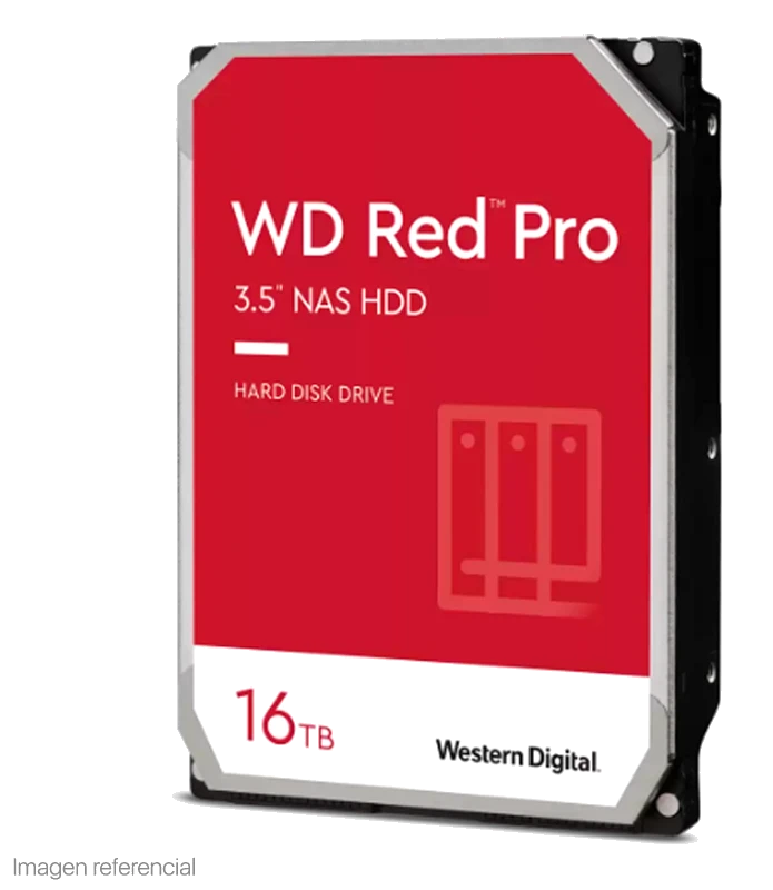 Disco Duro Western Digital Red Pro Nas, Wd161kfgx, 16tb, Sata, 7200rpm, 3.5", Cache 512mb.