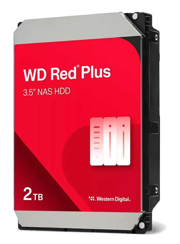 Disco Duro Western Digital Red Plus Wd20efpx, 2tb, Sata, 5400rpm, 3.5", Cache 64mb