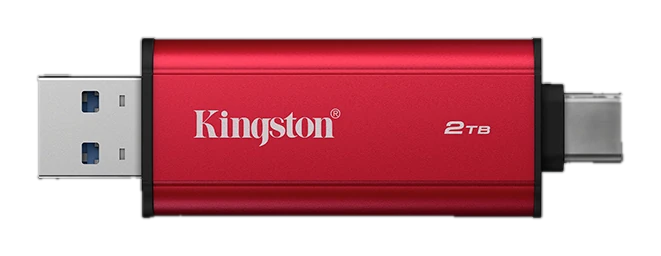 Unidad En Estado Sólido Dual Portatil Kingston 2tb, Interfaz Usb-a, Usb-c, Usb 3.2 Gen 2 — vista 2
