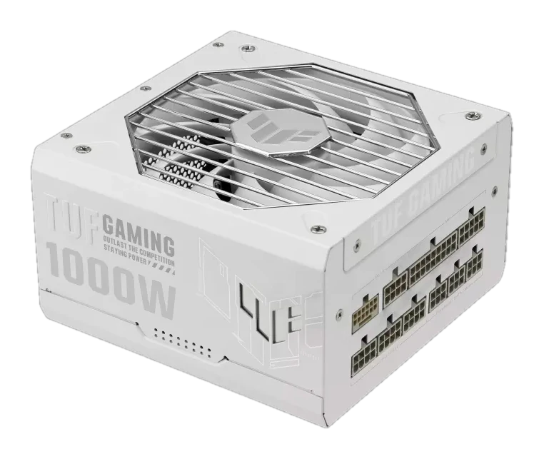 Fuente de alimentación TUF Gaming 1000W Gold White Edition, 80 PLUS Gold, Formato ATX.