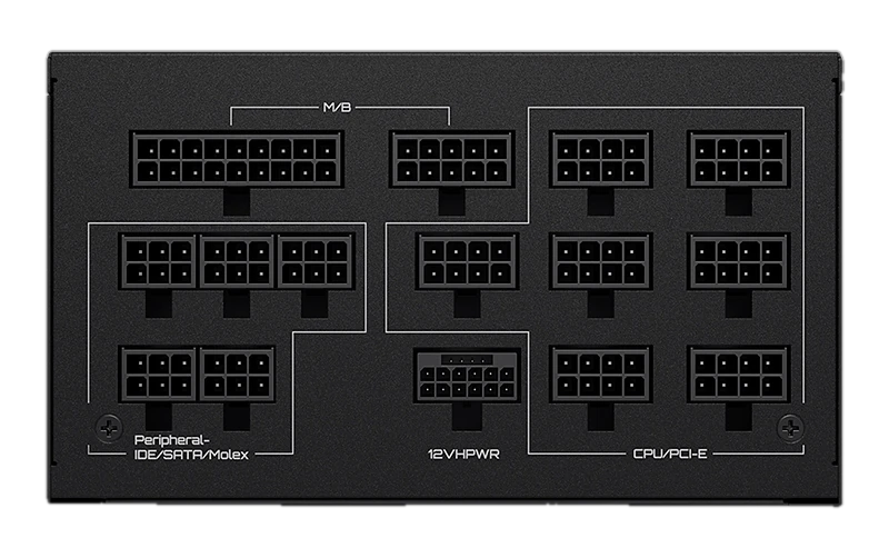 Fuente de alimentación GIGABYTE GP-UD1300GM P, 1300W, 80 PLUS Gold Certified, Formato ATX.