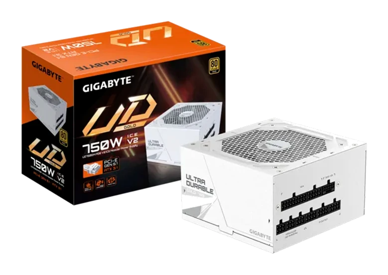 Fuente De Alimentación Gigabyte Ud750gm Pg5 V2 Ice 750w, 80 Plus Gold, Formato Atx.