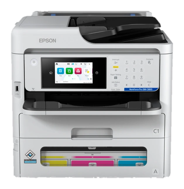 Impresora Epson MFP Color WorkForce Pro EM-C800, Imprime/Escanea/Copia/Fax/USB/WLAN/LAN
