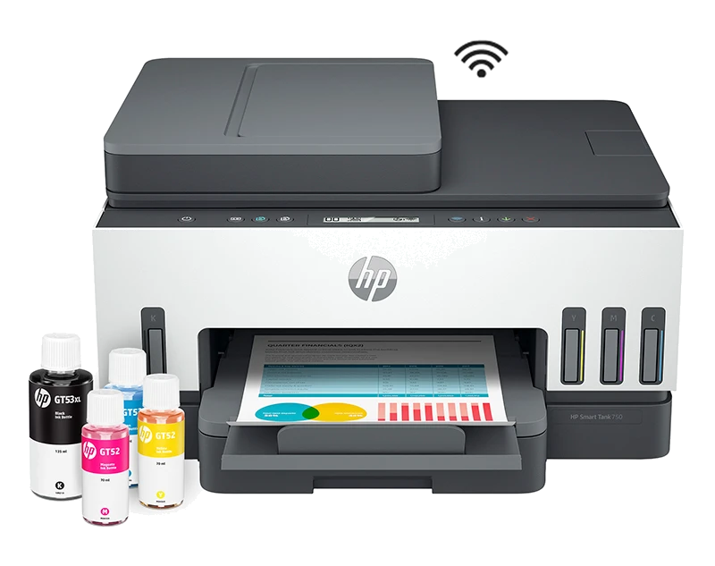 Multifuncional De Tinta Hp Smart Tank 750, Impresión/escaneo/copia/wi-fi/bluetooth Le/lan