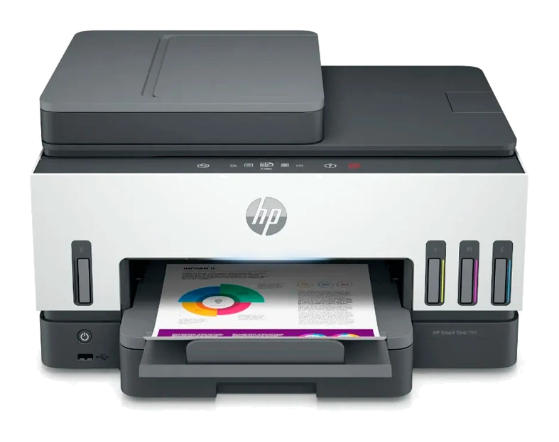 Mltifuncional De Tinta Hp Smart Tank 790, Imprime/escanea/copia/fax/wi-fi/usb/ethernet