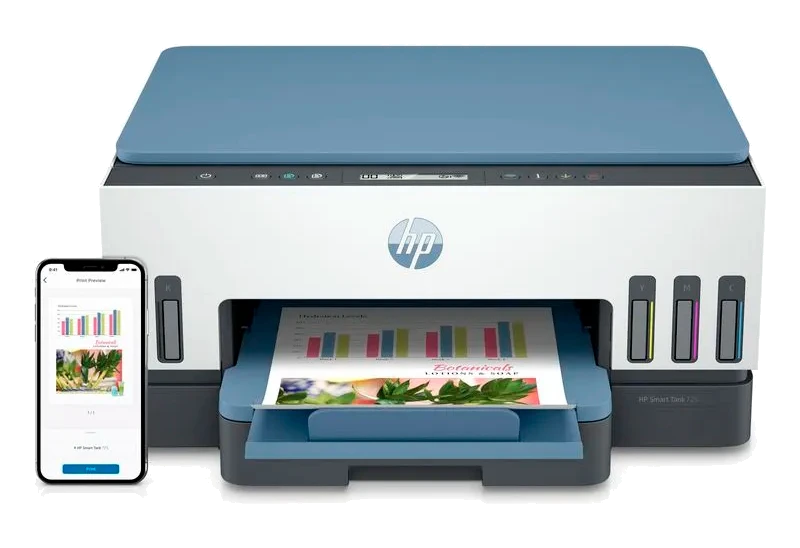 Multifuncional De Tinta Hp Smart Tank 725, Impresión/escaneo/copia/wi-fi/bluetooth Le/usb
