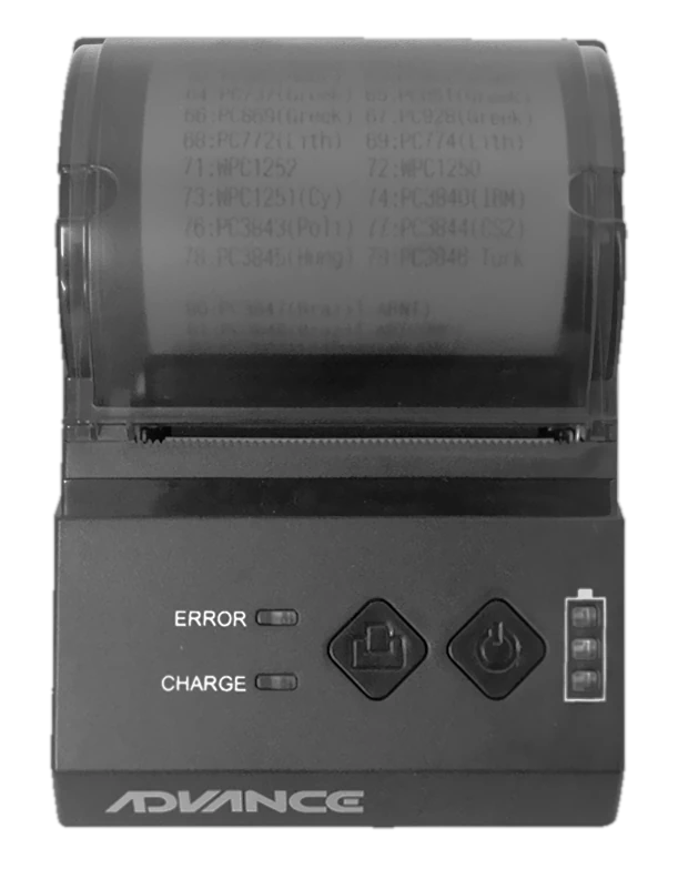 Impresora termica Inalámbrica Advance ADV-7011, velocidad de impresion 90 mm/seg